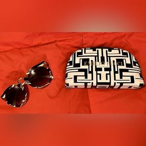 Emilio Pucci Eyewear - one size fits most, Black/Tan/Off-White/Pumpkin pattern